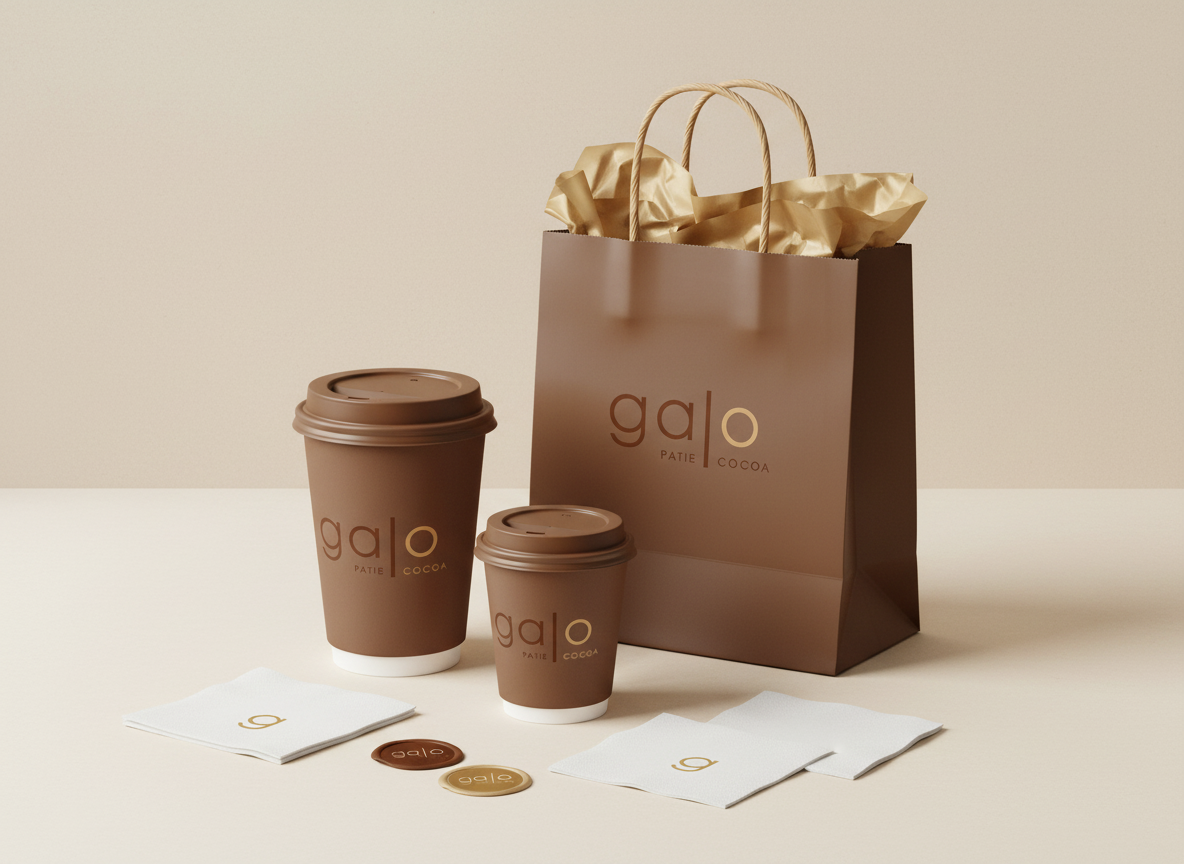 galo gold — branded cups and bag